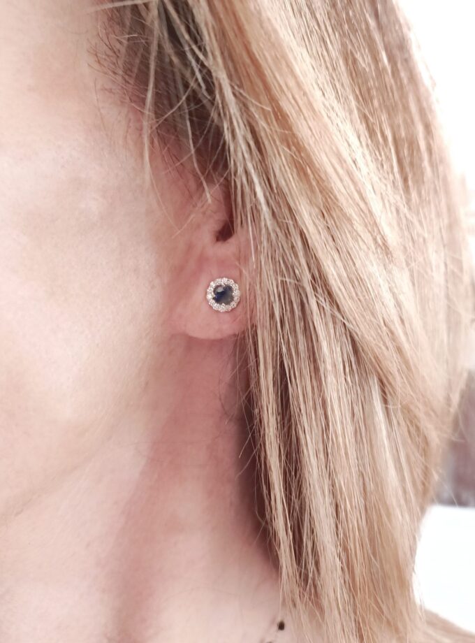 Pendientes 2770 Oro Blanco Zafiros