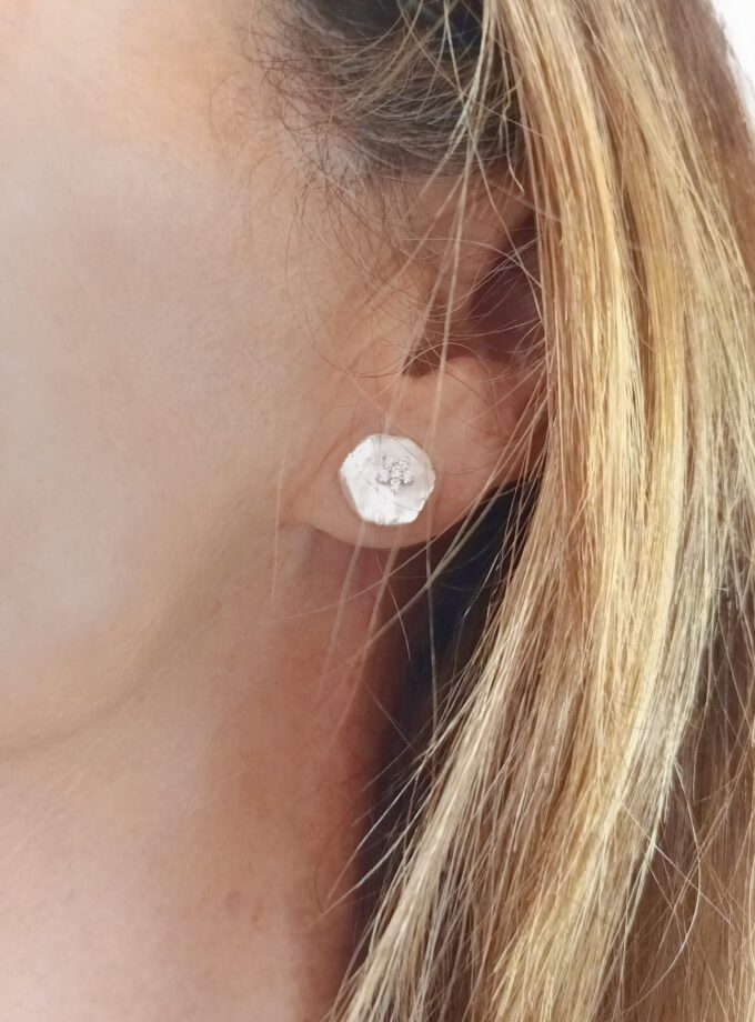 Pendientes 2786 Plata Roseta circ