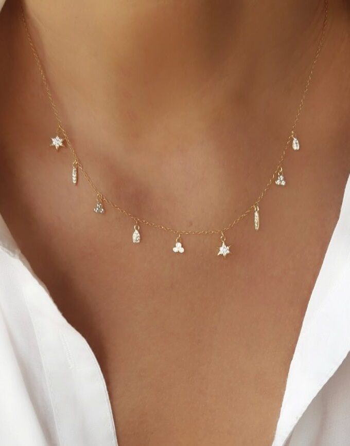 Collar 1379 golden-rosa