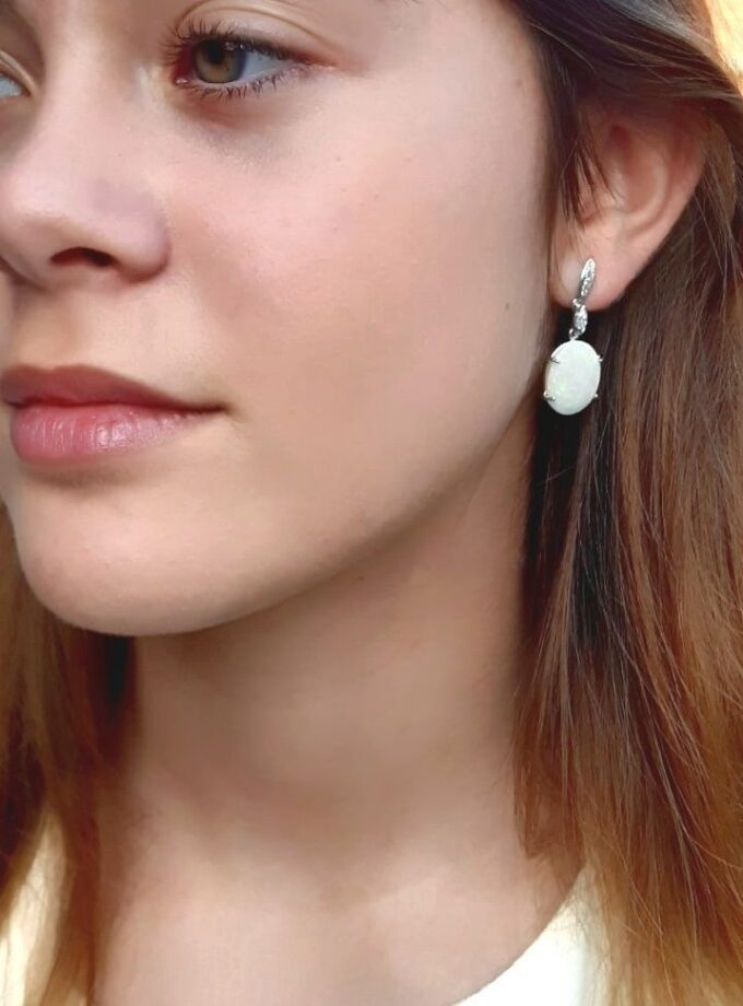 Pendientes 1604 oro blanco