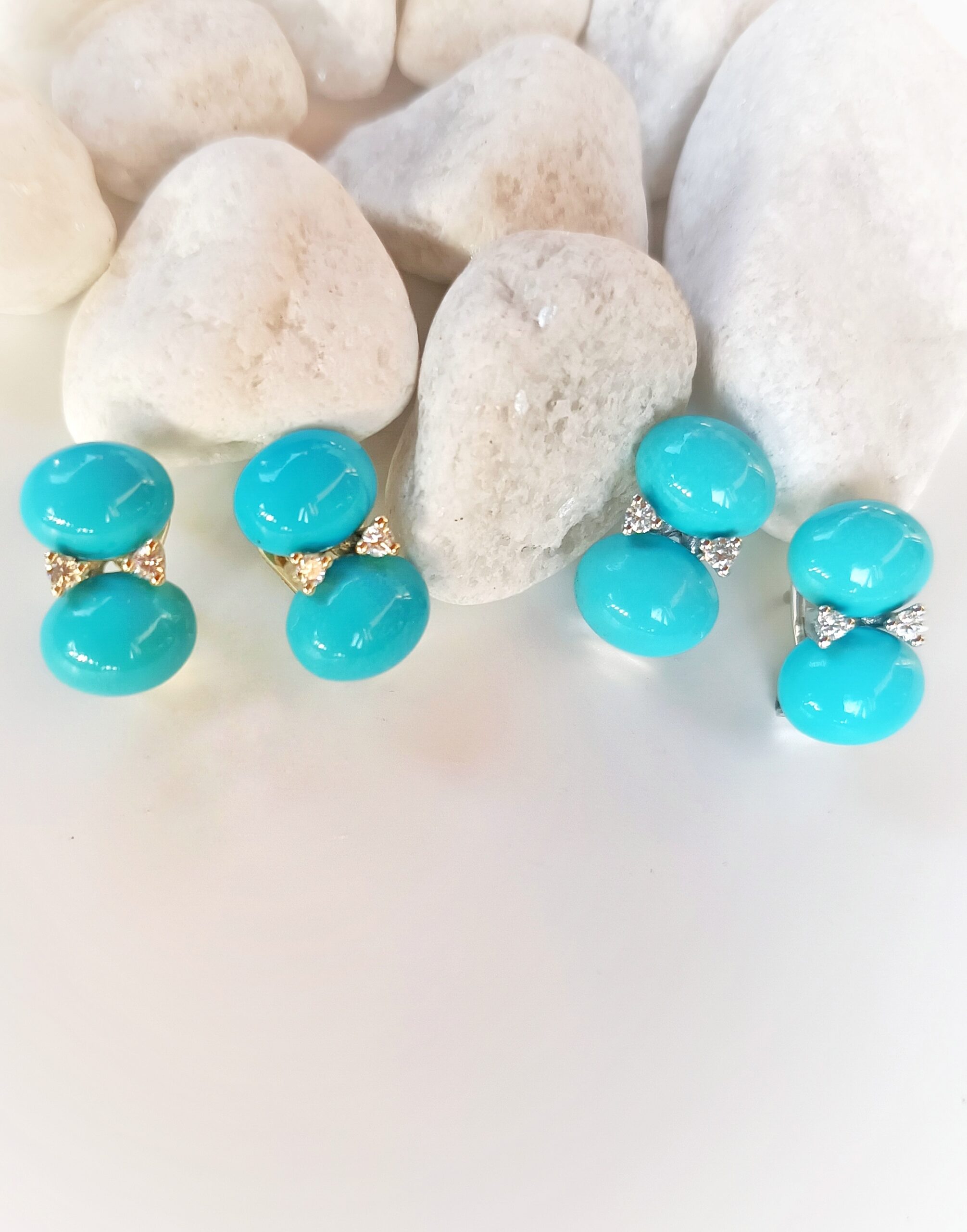 Pendientes 3629 oro y oro blanco