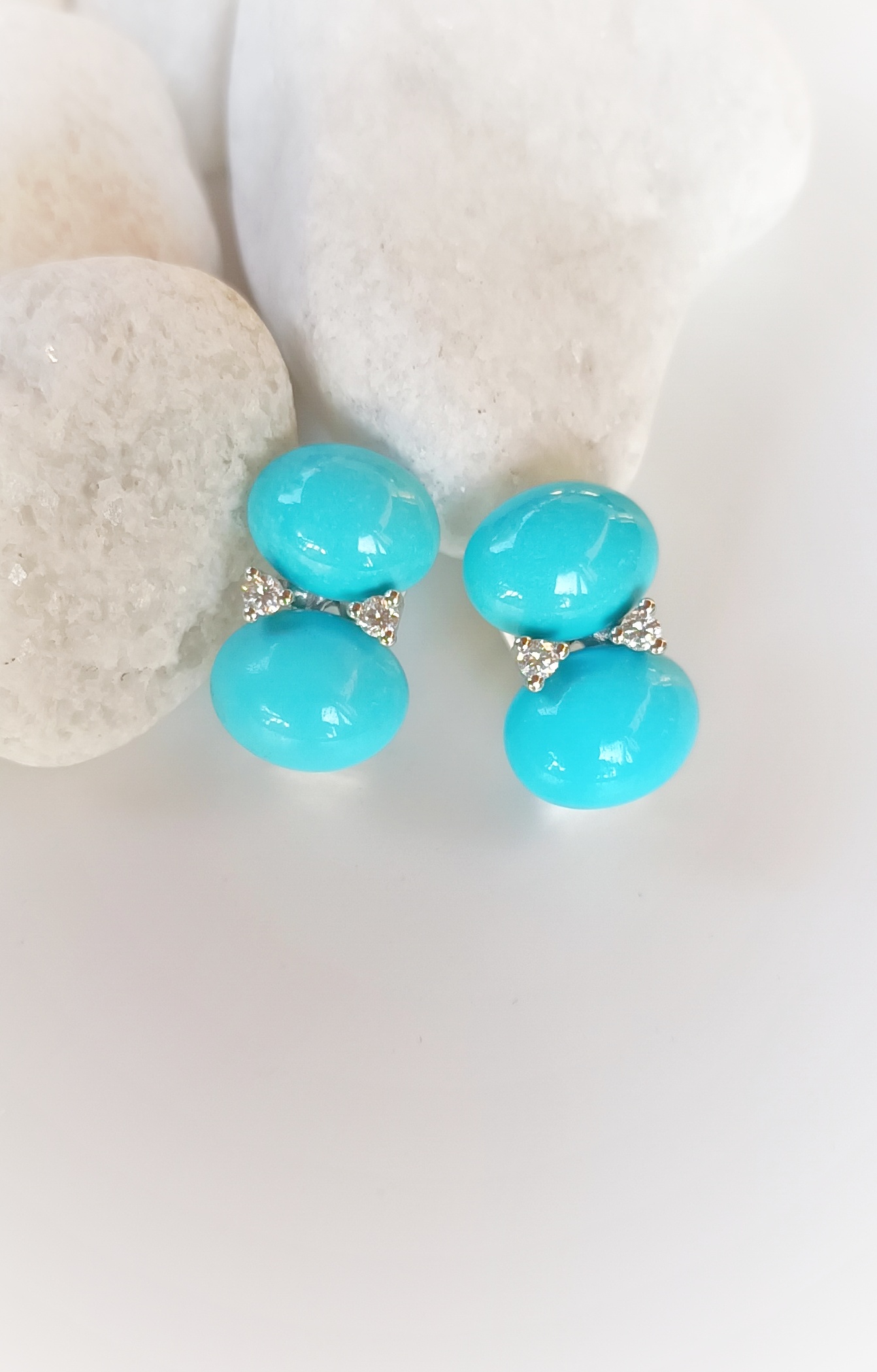 Pendientes 3629 oro y oro blanco - Imagen 4