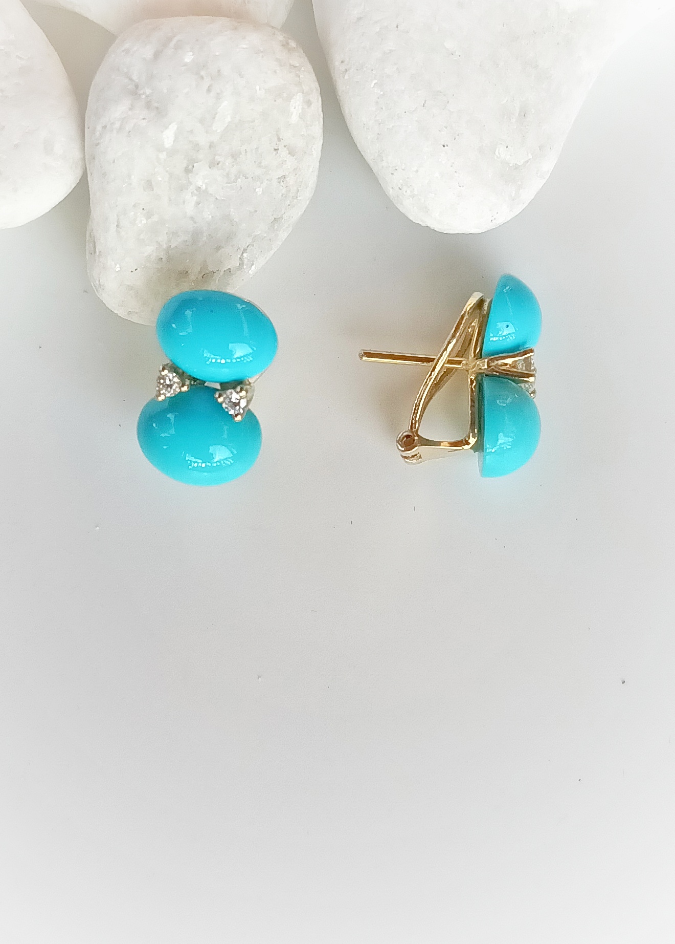 Pendientes 3629 oro y oro blanco - Imagen 5