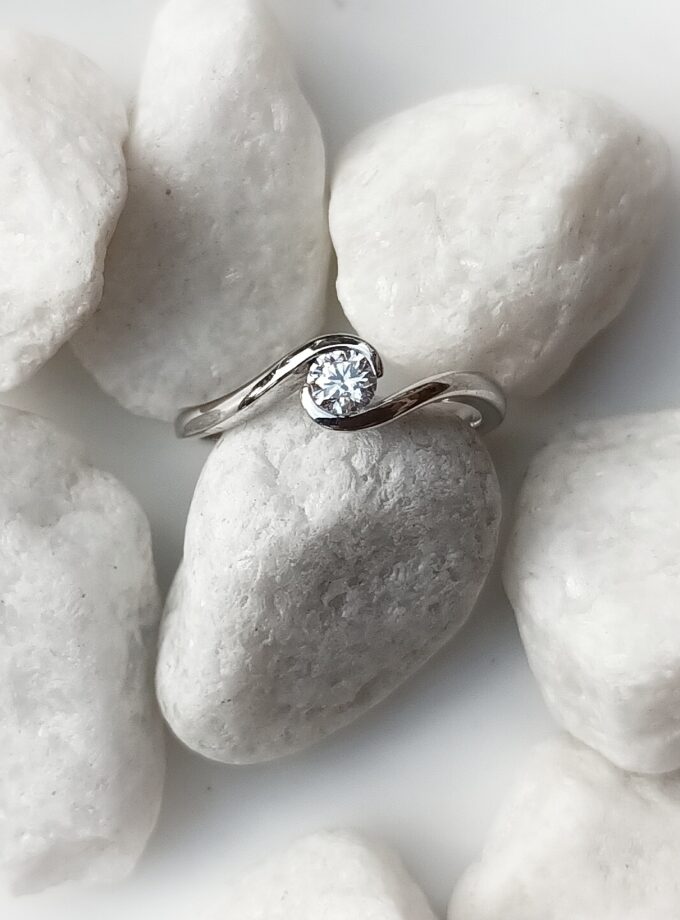 Anillo Solitario 24179 Oro blanco
