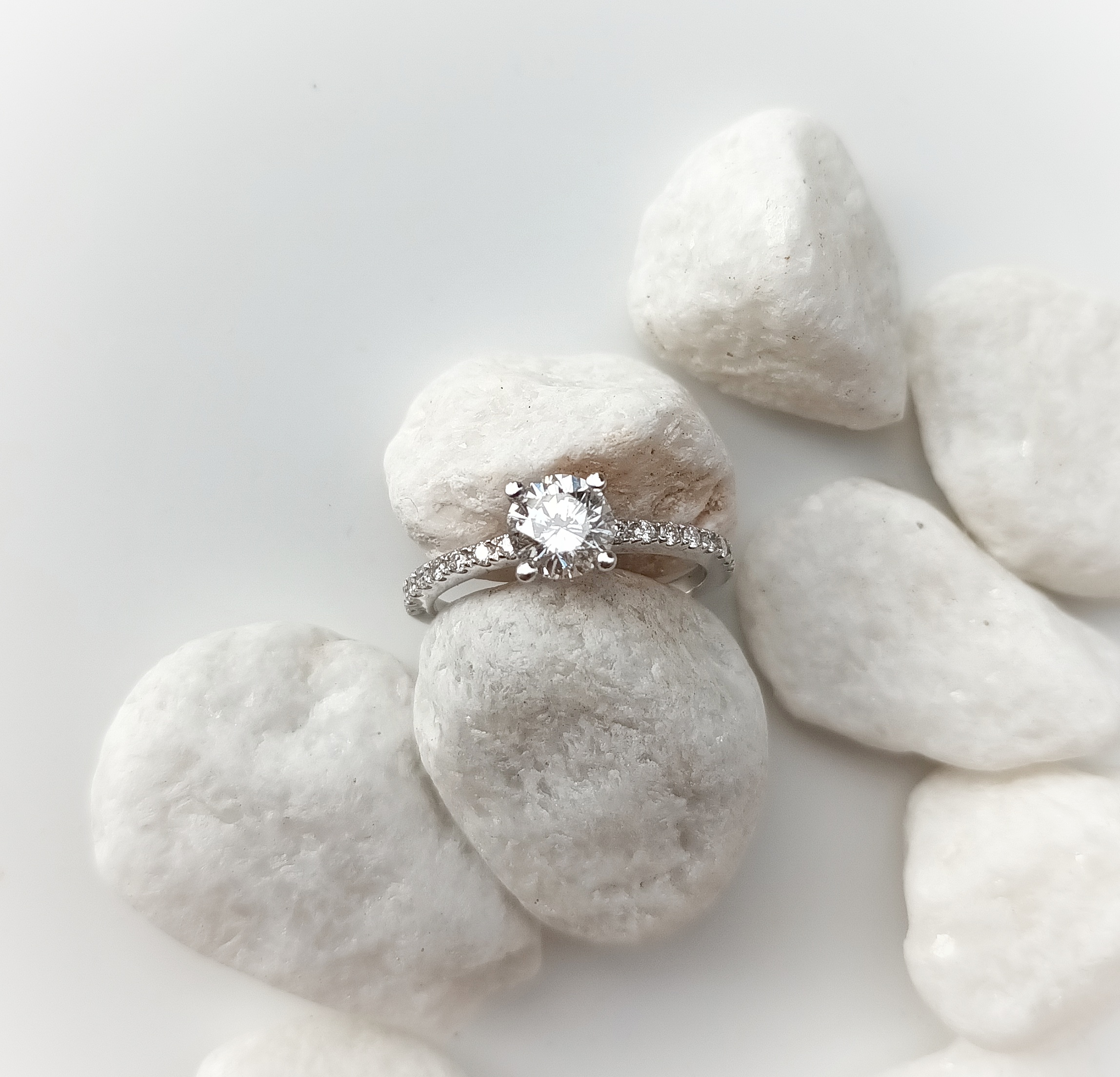 Anillo Solitario 24288 Oro blanco