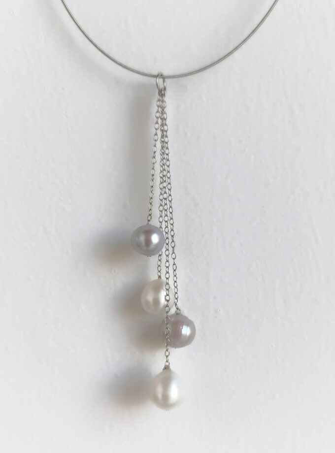 Collar 3898 Plata perlas