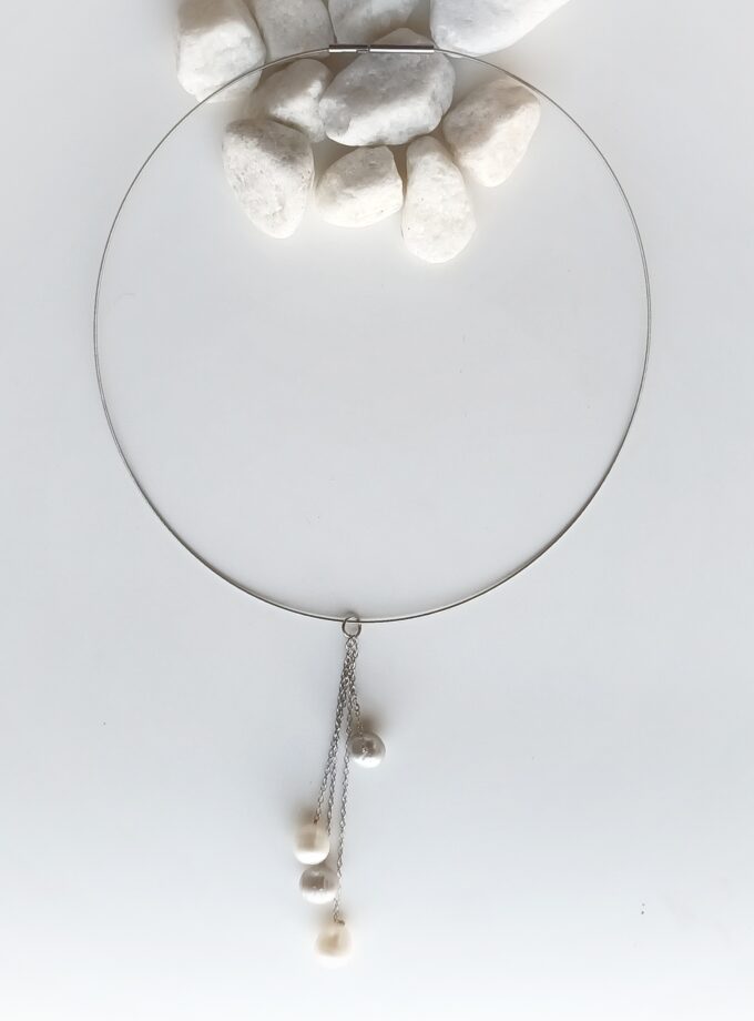 Collar 3898 Plata perlas