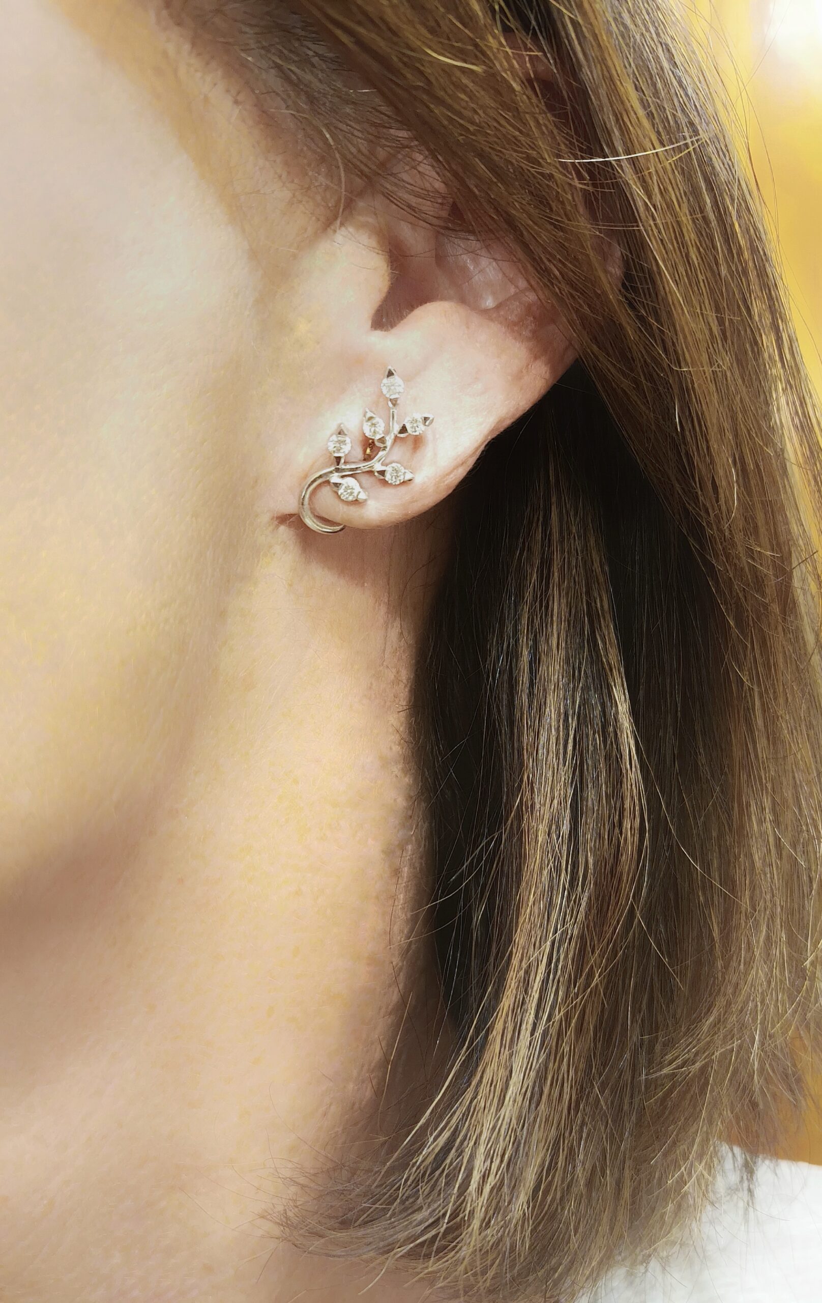 Pendientes 4029 Oro Blanco - Imagen 3