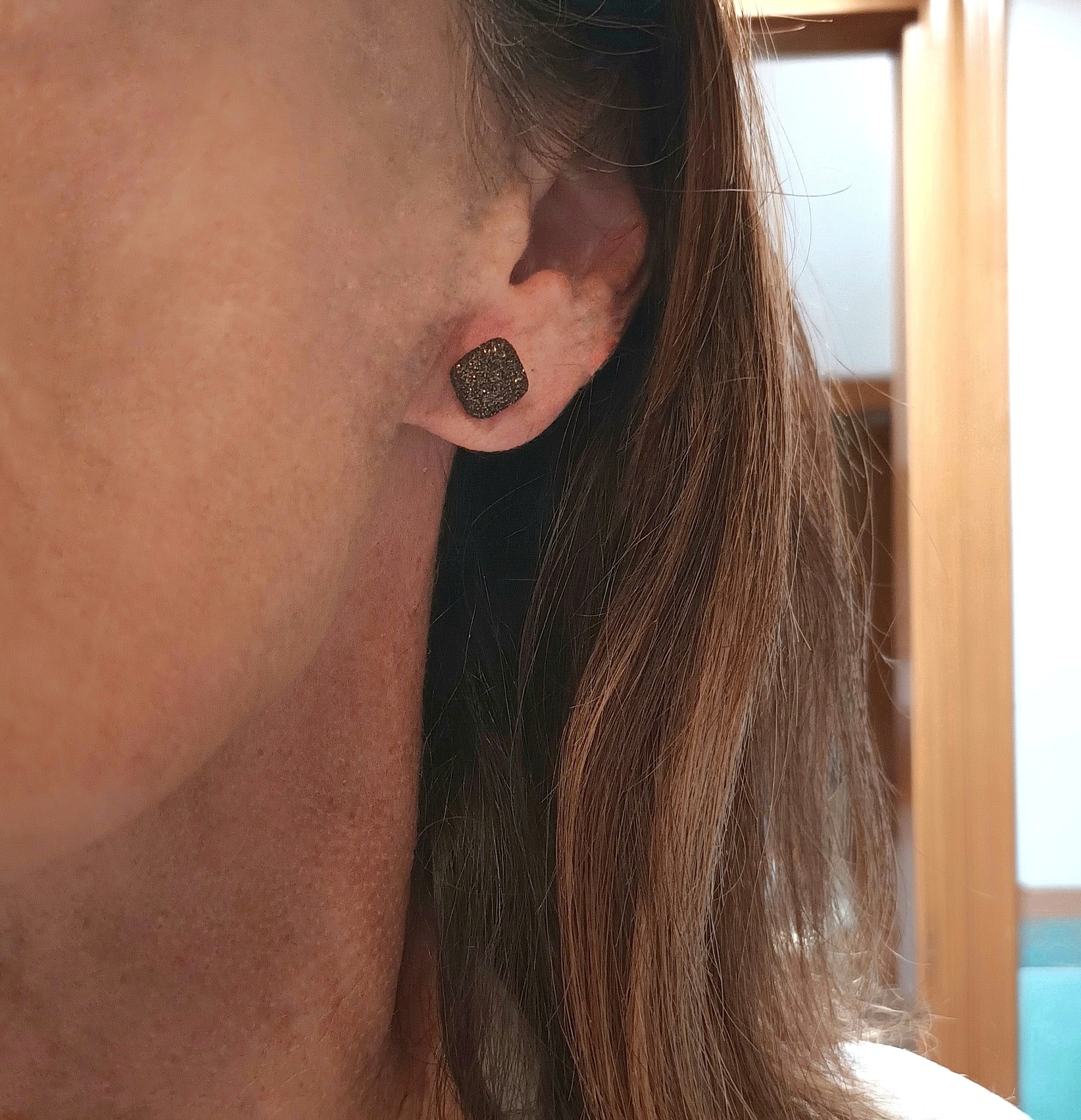 Pendientes Pesavento 3211 Rosa Marrón - Imagen 2