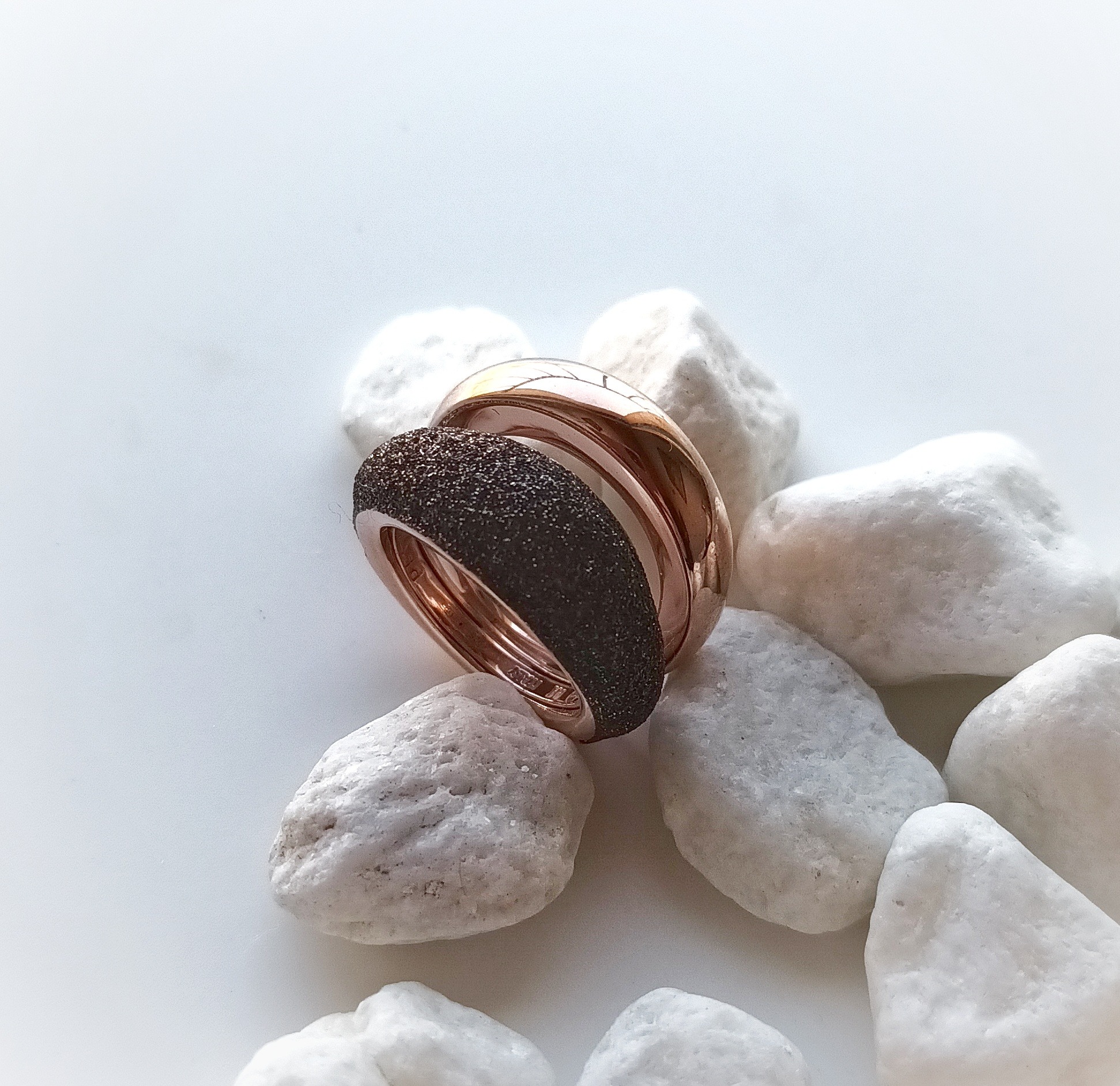 Anillo Pesavento 4252 Rosa Marrón - Imagen 3