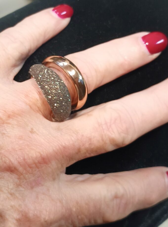 Anillo Pesavento 4252 Rosa Marrón