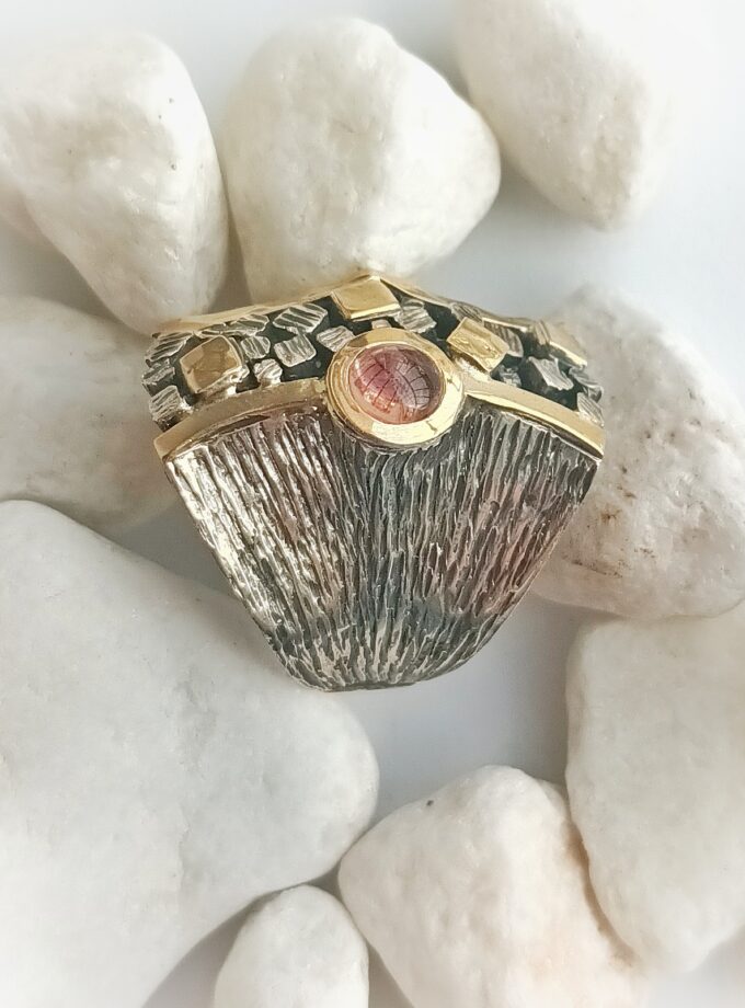 Anillo Styliano Turmalina Rosa