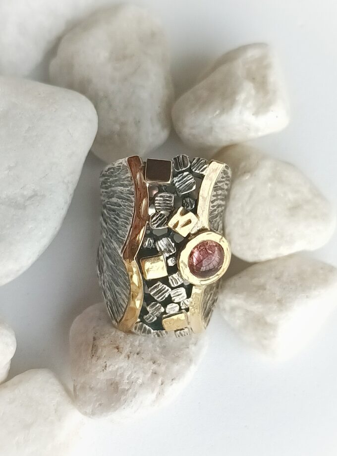 Anillo Styliano Turmalina Rosa