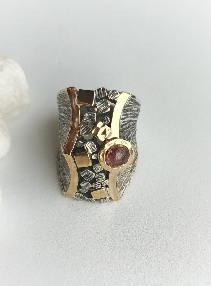 Anillo Styliano Turmalina Rosa
