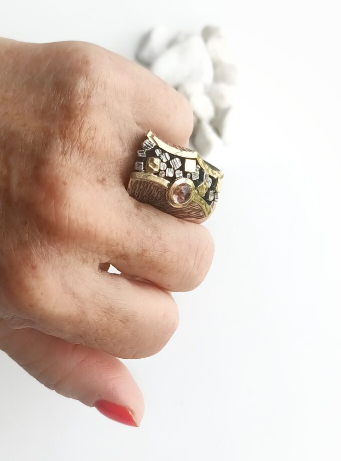 Anillo Styliano Turmalina Rosa