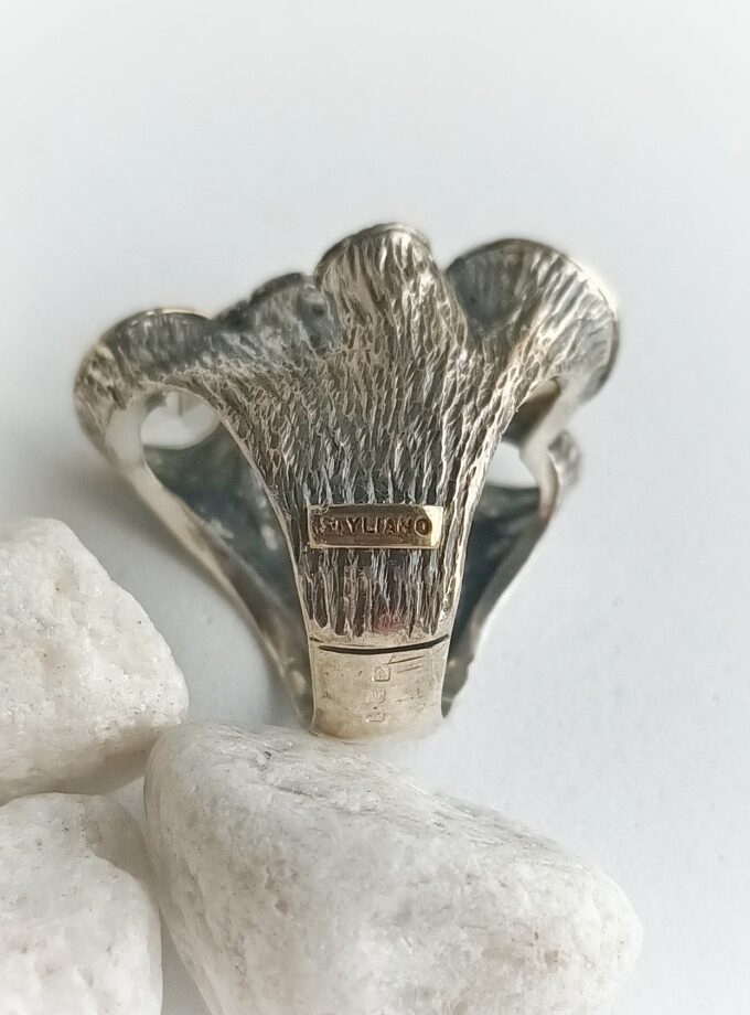 Anillo Styliano Citrino y cuarzo limón