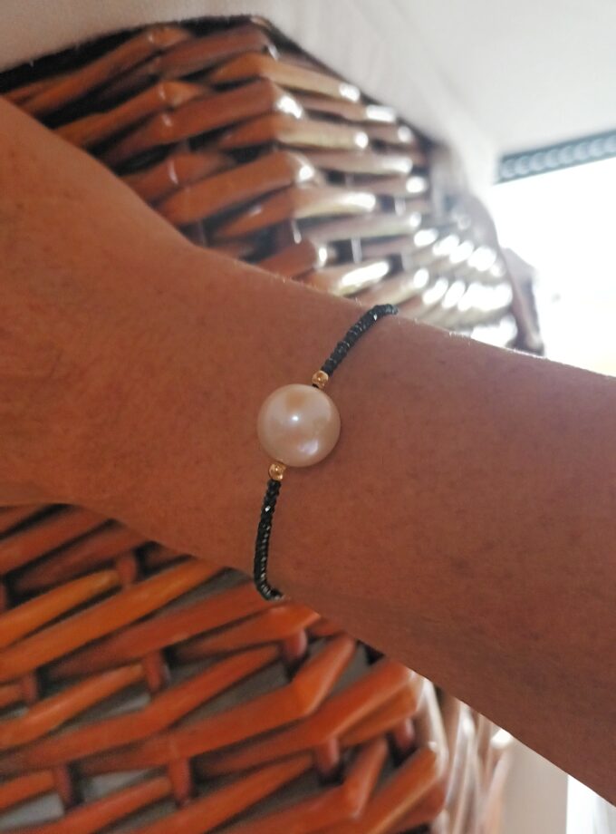 Pulseras piedras naturales perla grande