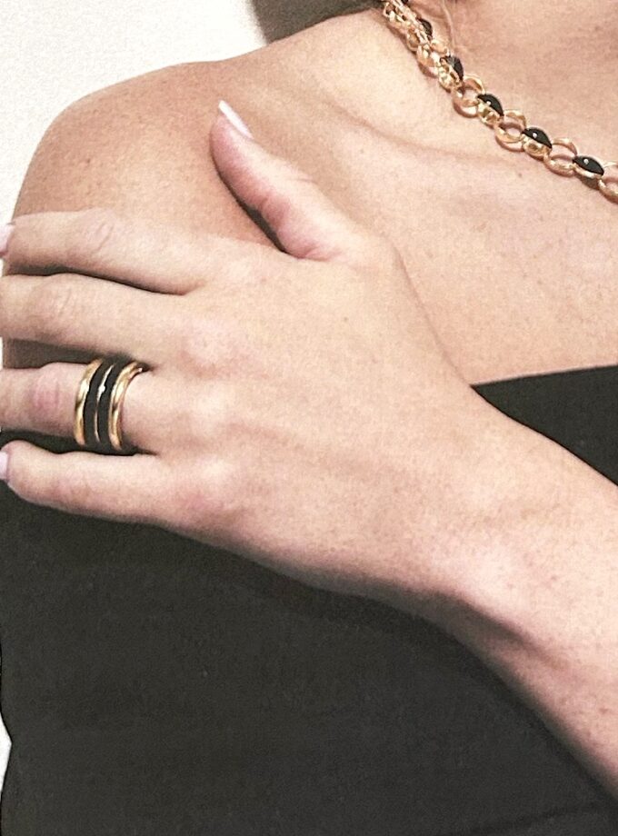 Anillo Labrioro Double Line