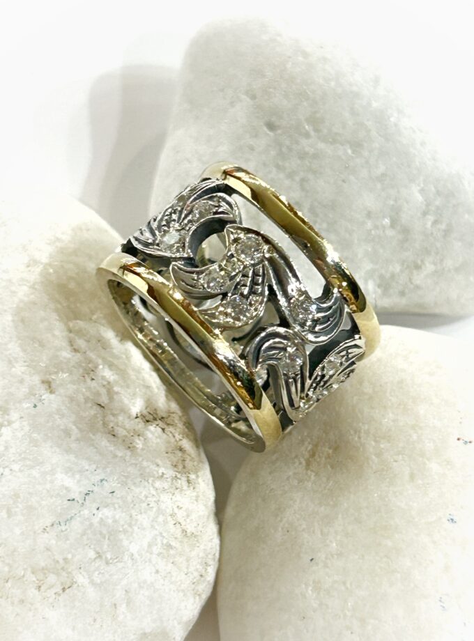 Anillo Styliano Calado hojas