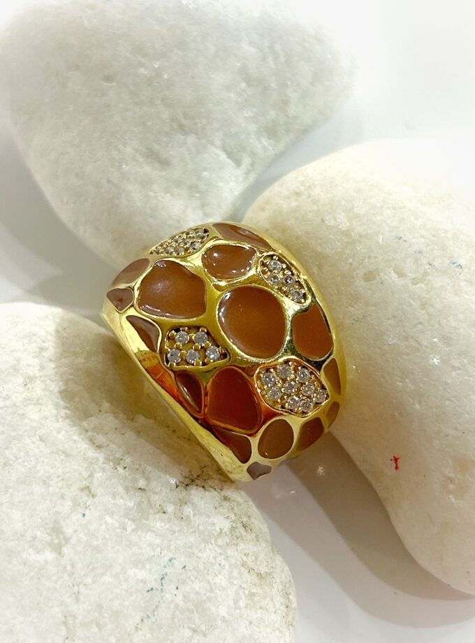 Anillo Labrioro Jungle Marrón