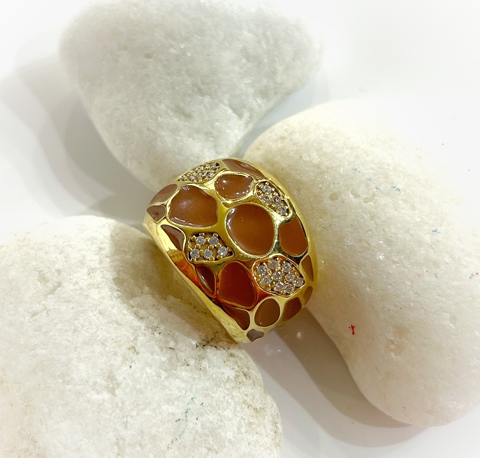 Anillo Labrioro Jungle Marrón
