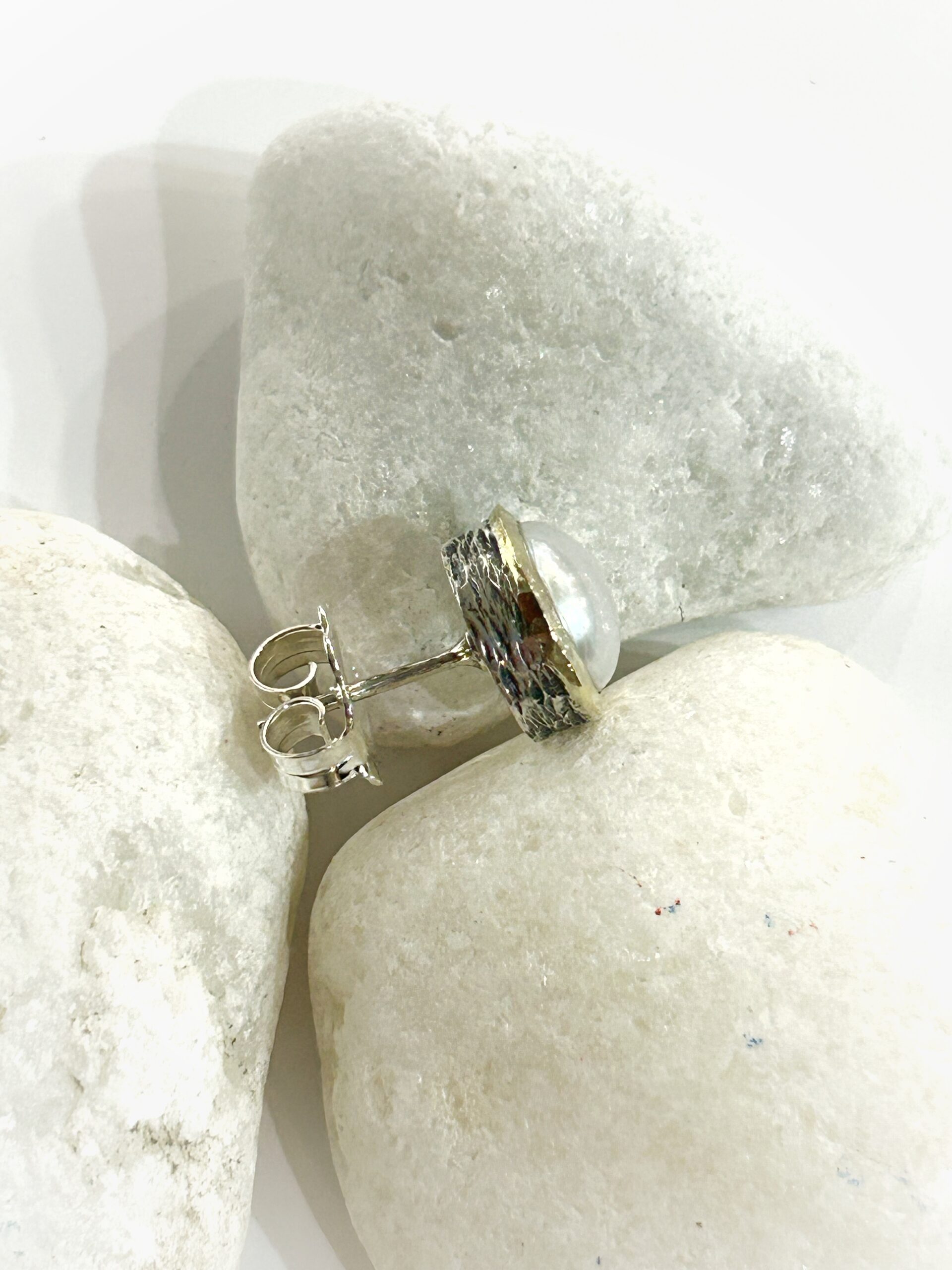 Pendientes Styliano Botón perla - Imagen 2