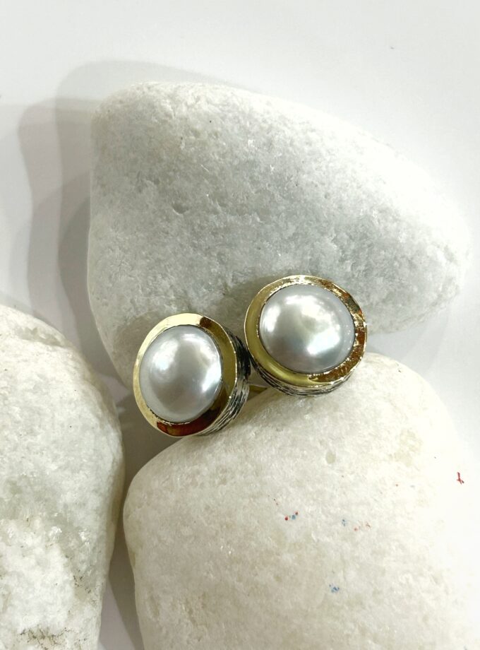 Pendientes Styliano Botón perla