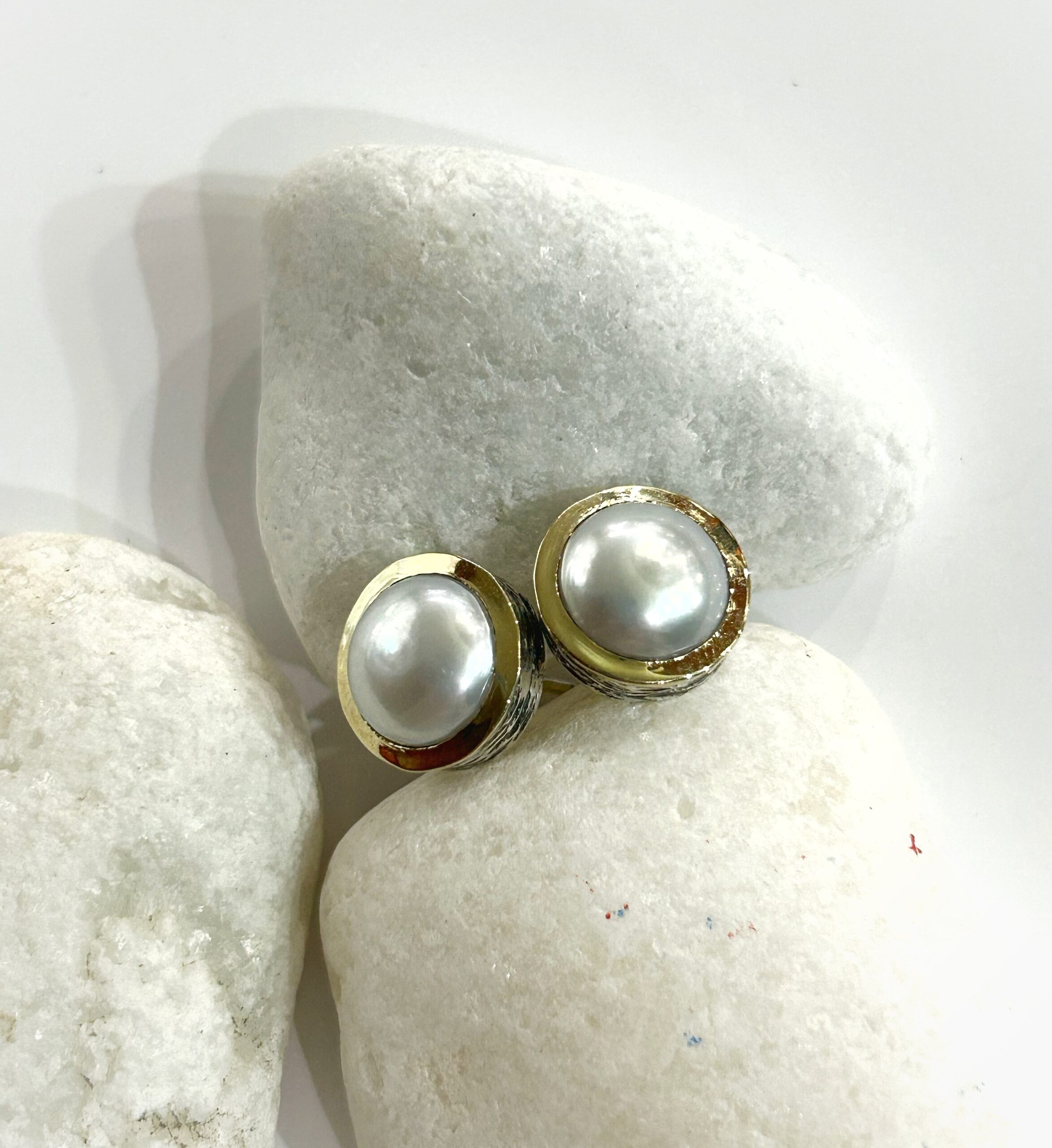 Pendientes Styliano Botón perla