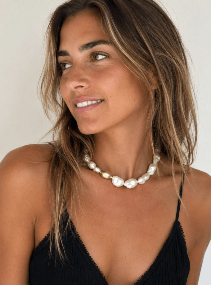 Collar perlas Almendra