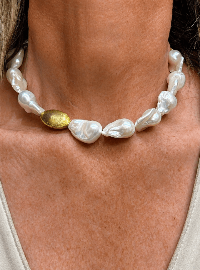 Collar perlas Almendra