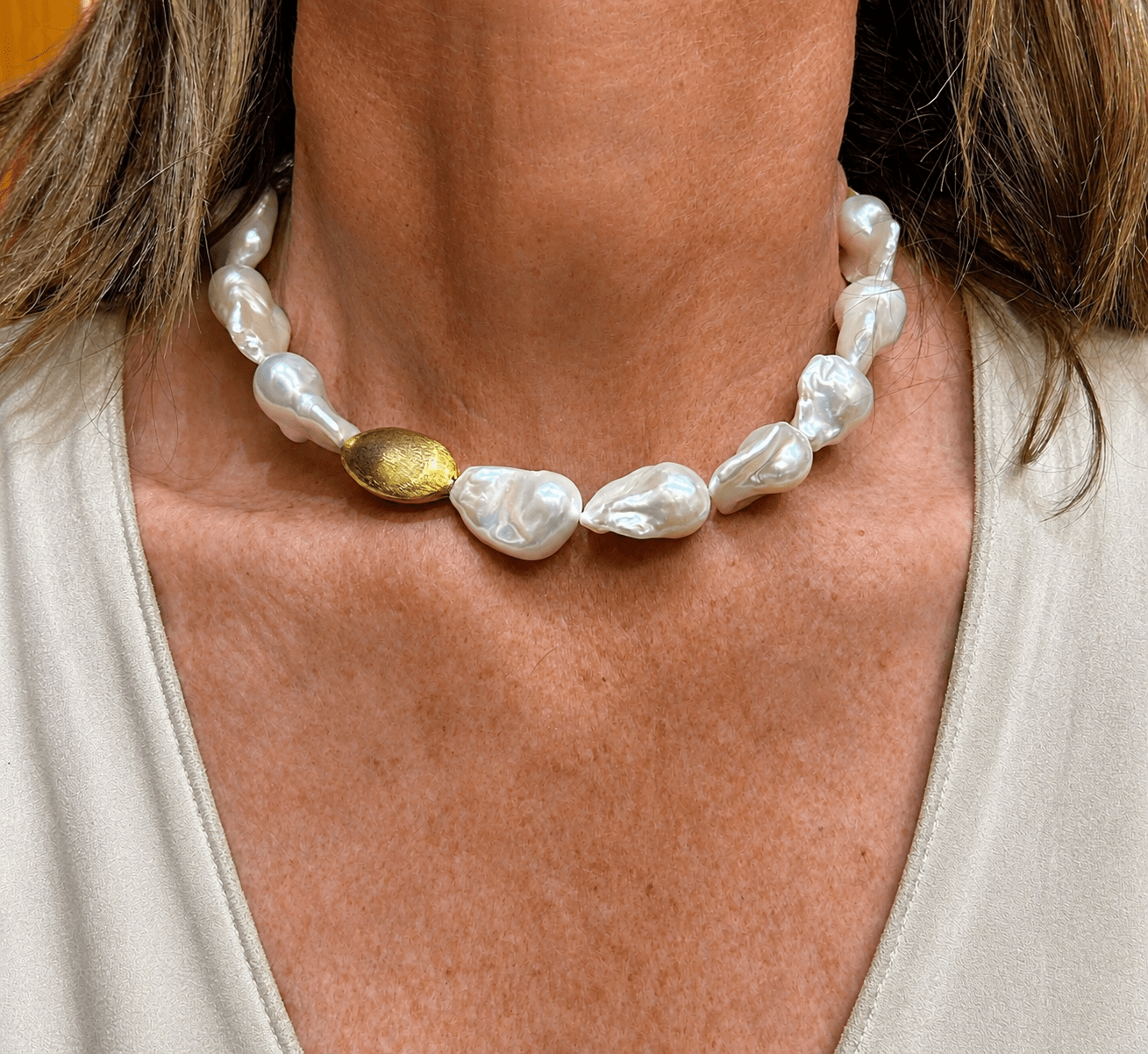 Collar perlas Almendra - Imagen 4