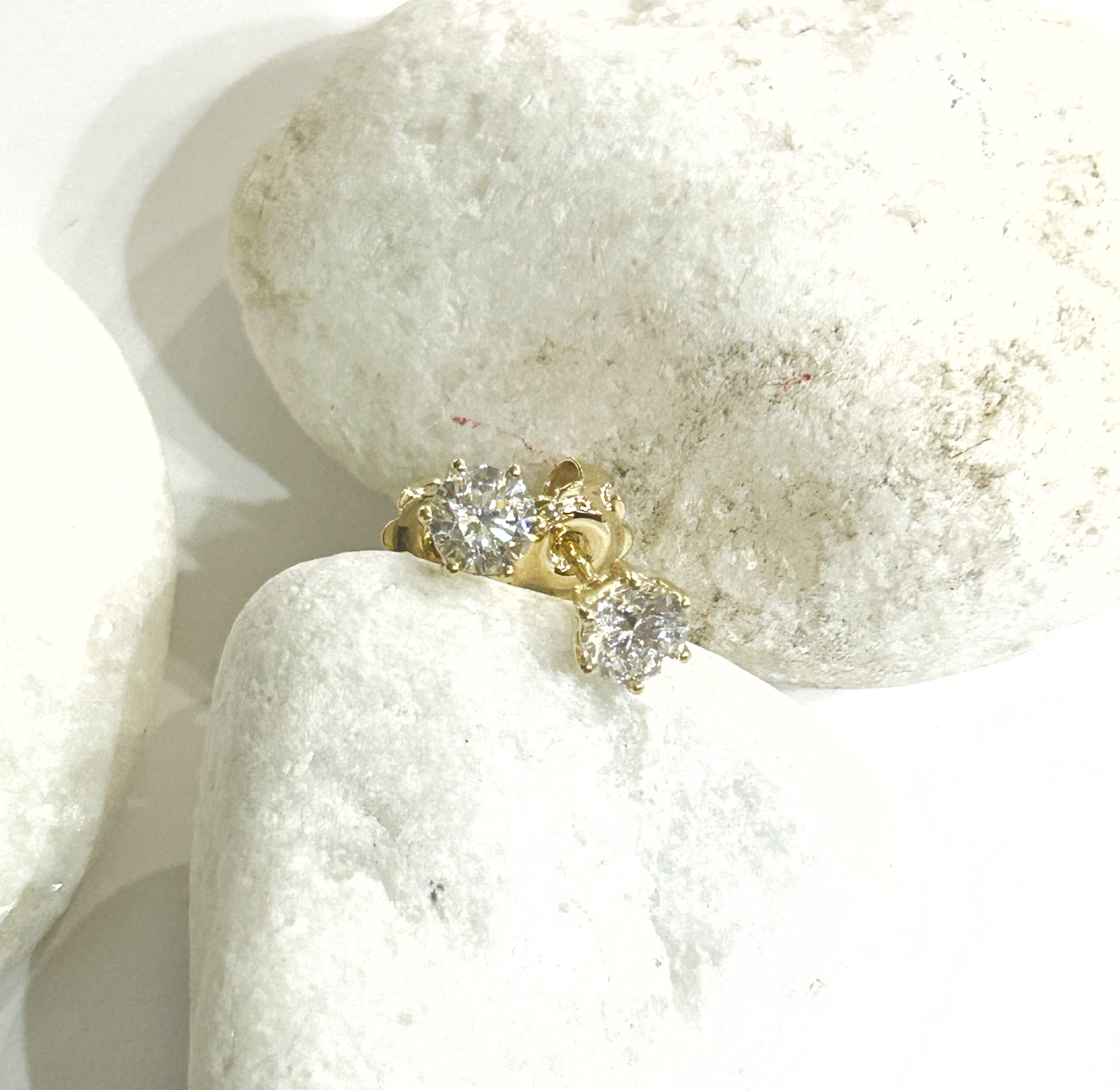 Pendientes oro 6 grapas - Imagen 3