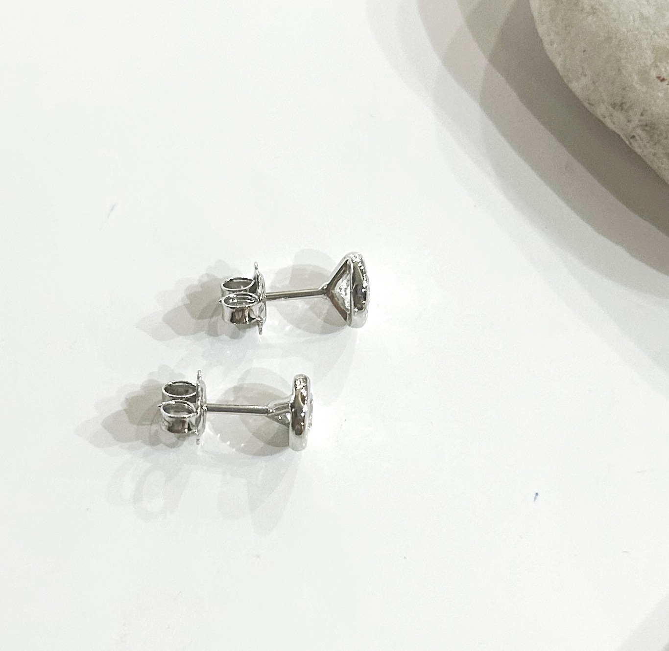 Pendientes oro blanco Chatón - Imagen 3